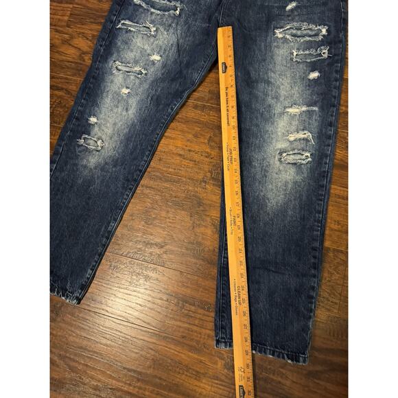 SOUTHPOLE Jeans Men’s Size 40x32 Distressed Dark Wash Straight Leg RN82628 - Picture 7 of 8